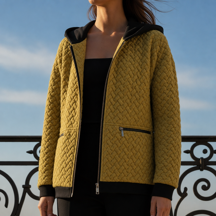 Women's Quilted Basketweave Hoodie
