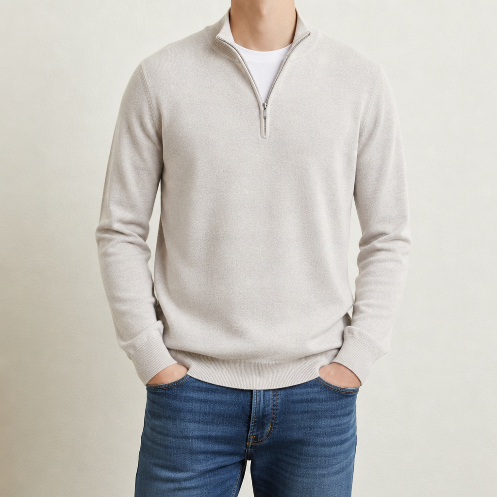 Men's Zip Collar Sweater