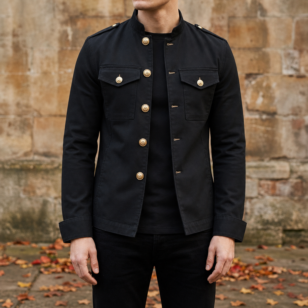 Men's Military Button Jacket