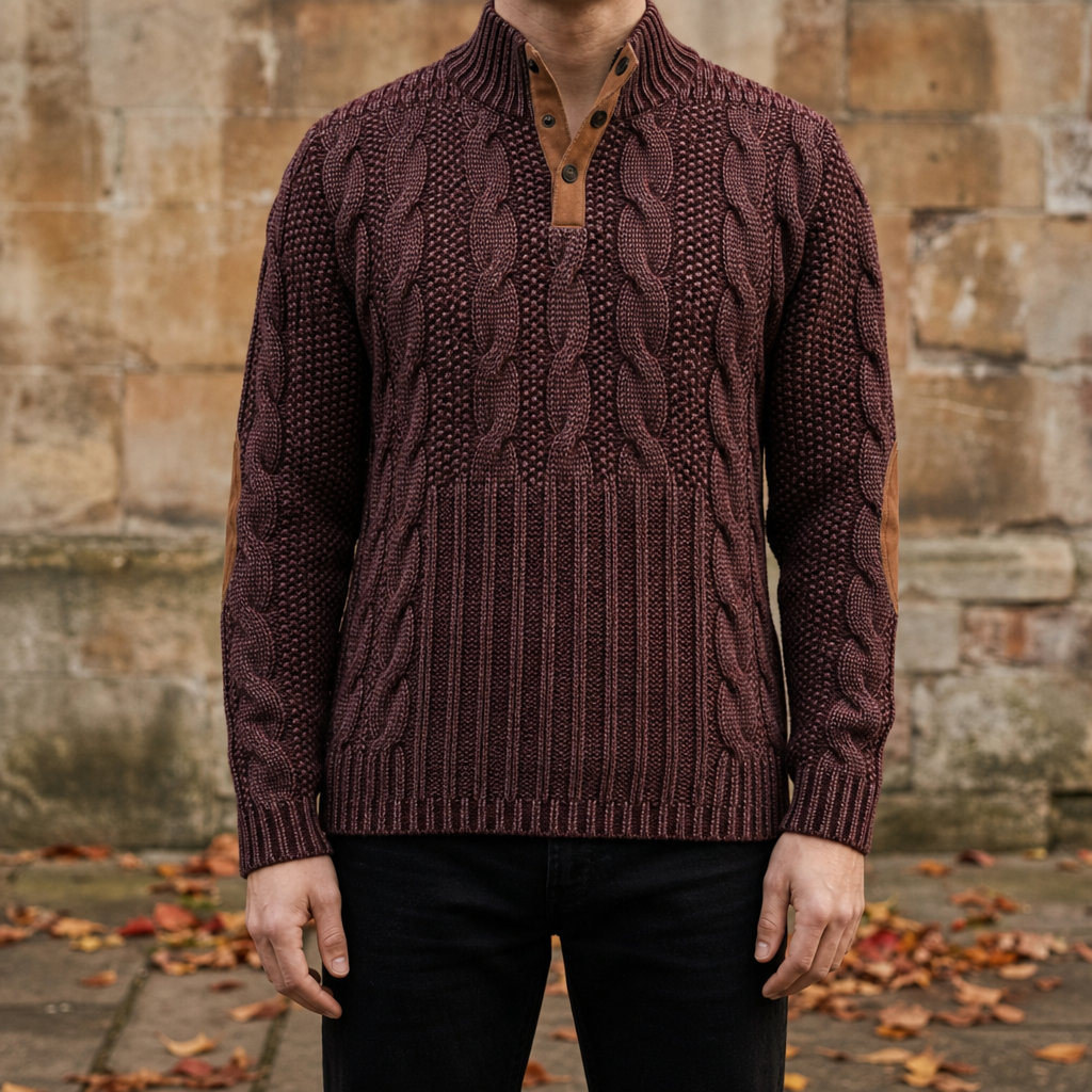 Men's Cable Knit Pullover Sweater