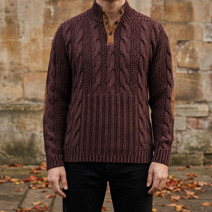 Men's Cable Knit Pullover Sweater