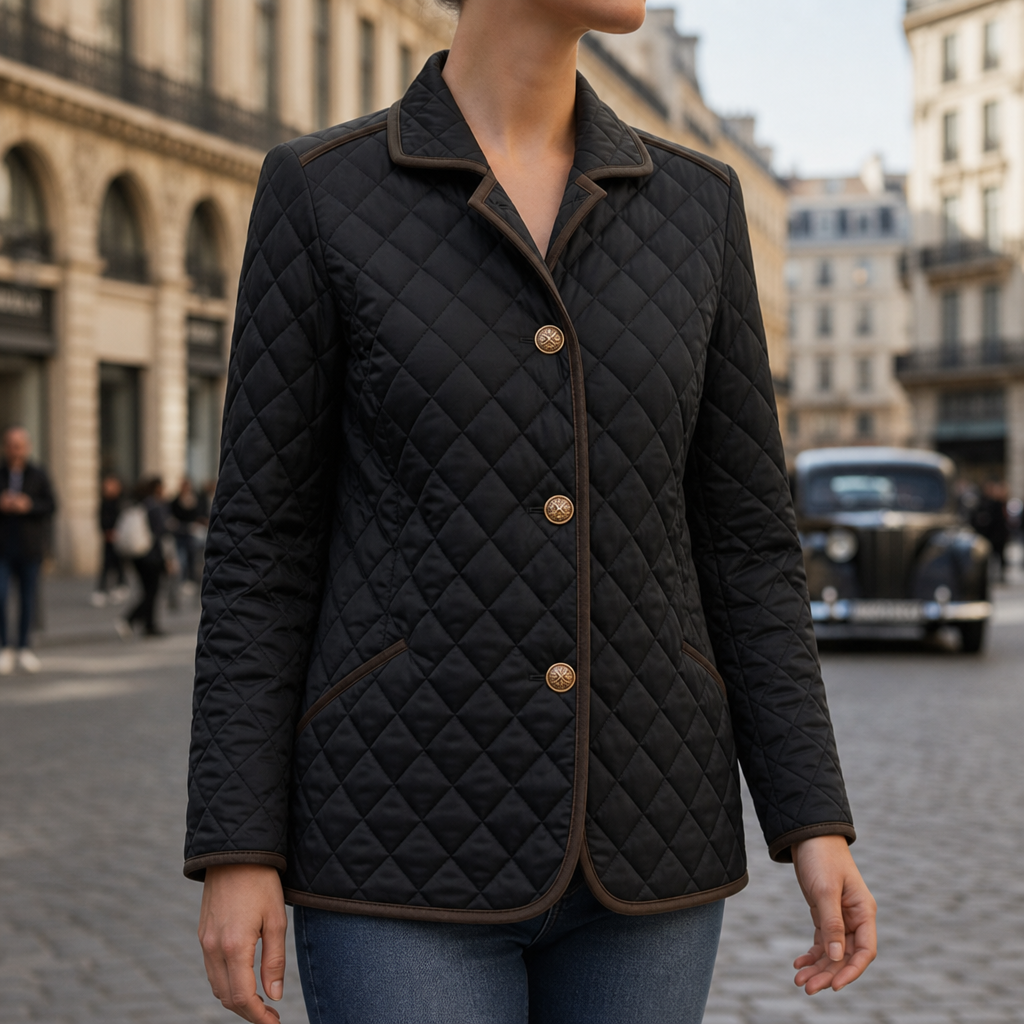Women's Quilted Button Jacket