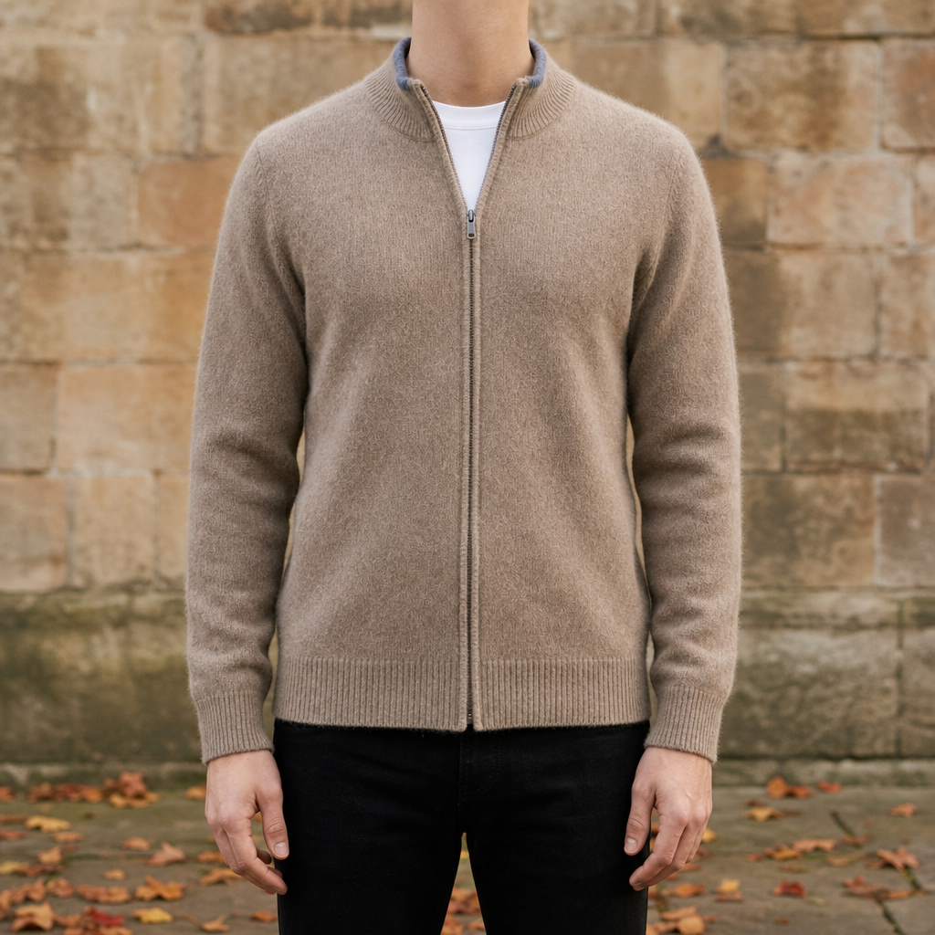 Men's Cashmere Zip Jacket