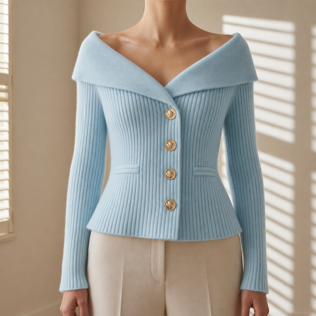 Women's Off-Shoulder Knit Cardigan