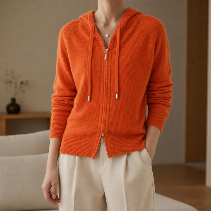 Women's Knit Zip Hoodie Cardigan