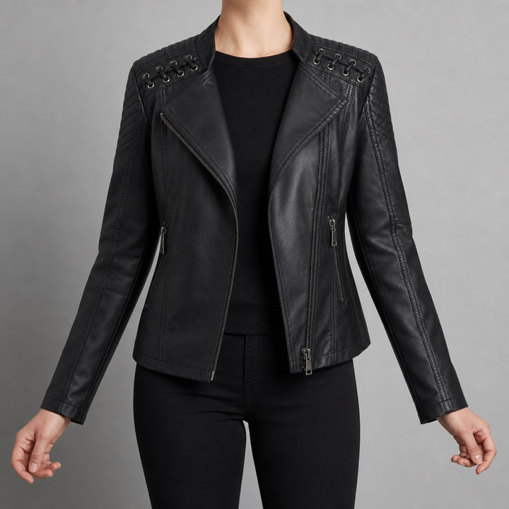 Women's Lace-Up Moto Jacket