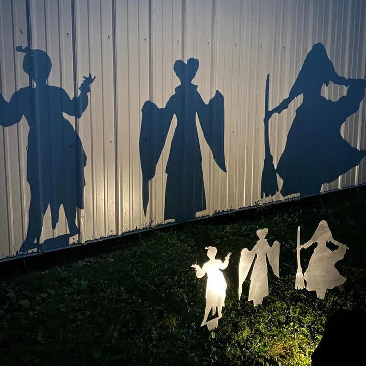 Halloween's Metal Villain Shadow Caster Yard Stake with Spotlight Projection