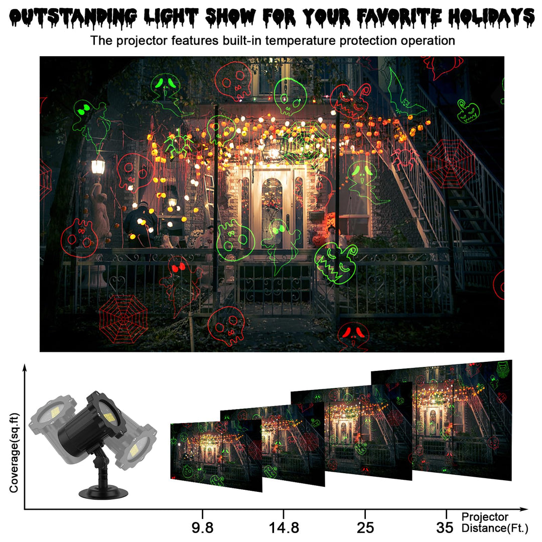 Halloween's Outdoor Laser Projector with Remote & Timer for Displays