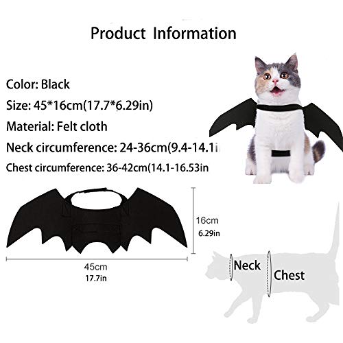 Halloween's Adjustable Bat Wings Costume for Cats and Small Dogs