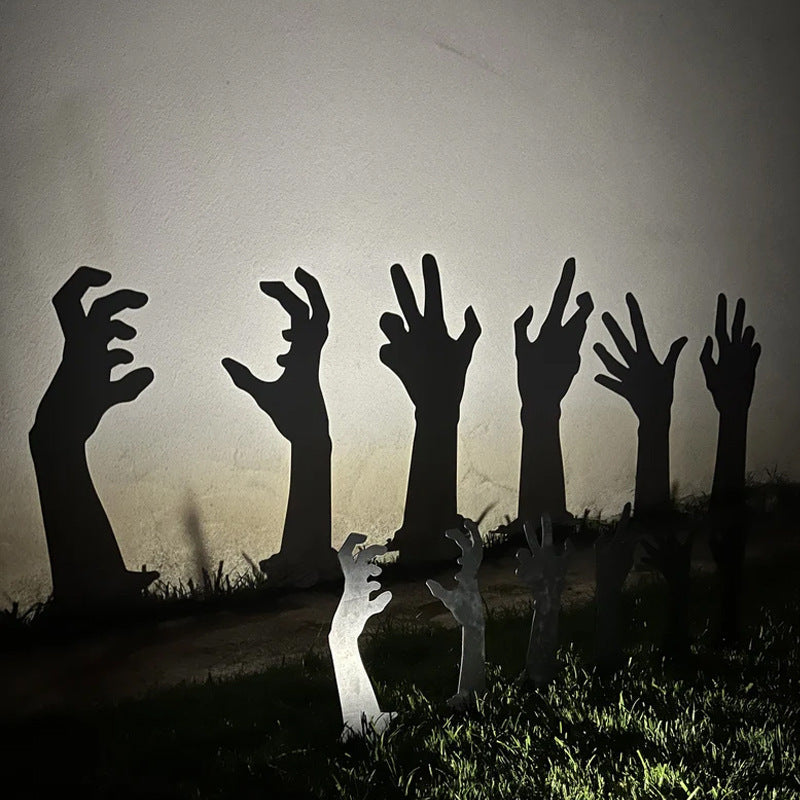Halloween's Metal Villain Shadow Caster Yard Stake with Spotlight Projection