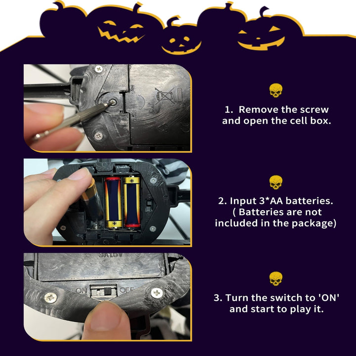 Halloween's Motion-Sensor Animated Skull Prisoner with Red LED Eyes