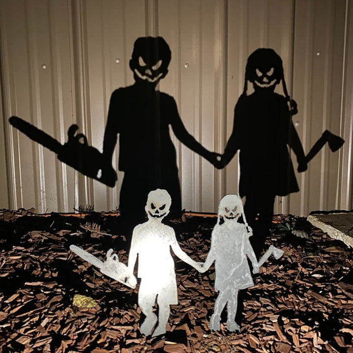 Halloween's Metal Villain Shadow Caster Yard Stake with Spotlight Projection