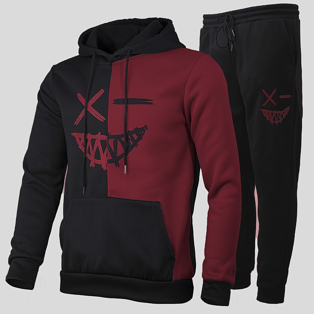 Men's Hooded Sweatshirt and Jogging Pants Set