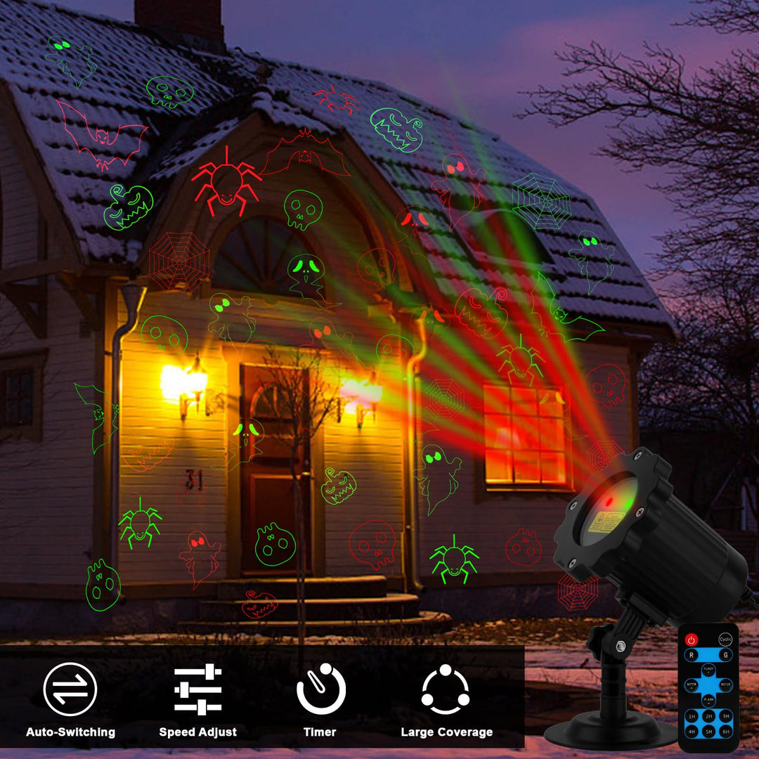 Halloween's Outdoor Laser Projector with Remote & Timer for Displays