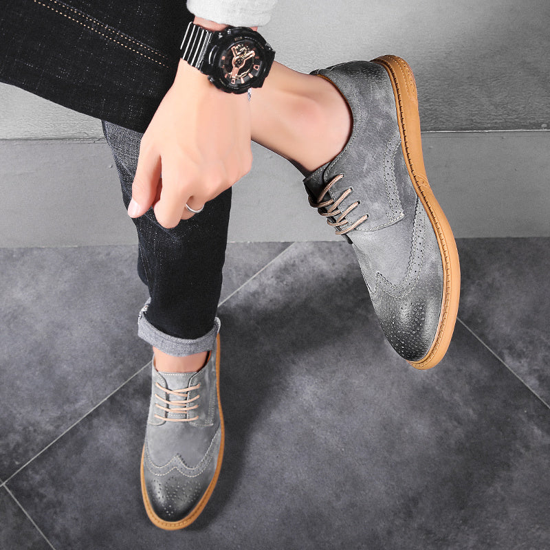 Men's breathable Oxford lace-up shoes for work and casual wear