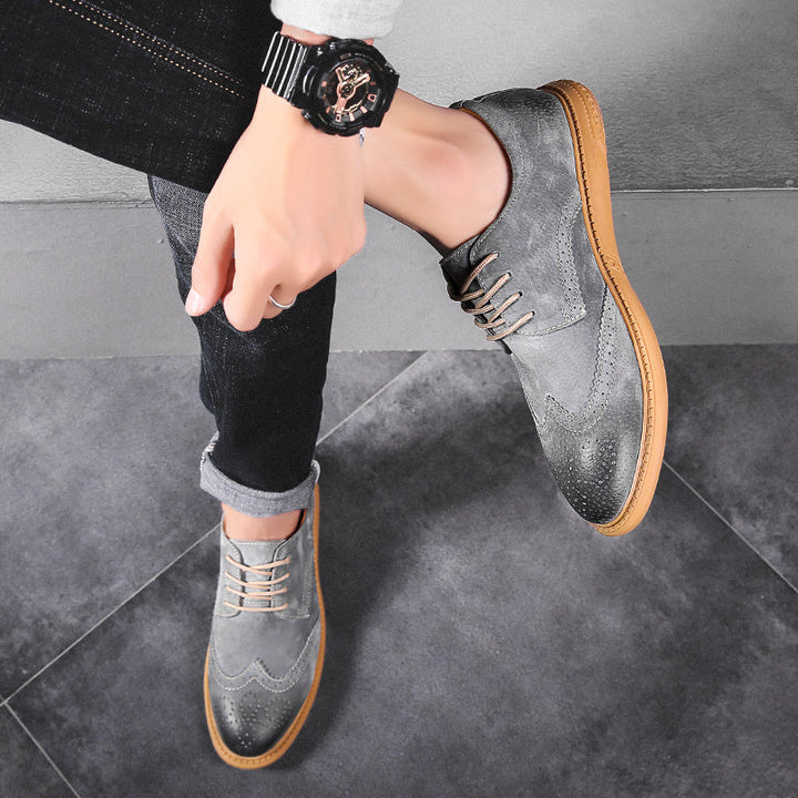 Men's breathable Oxford lace-up shoes for work and casual wear