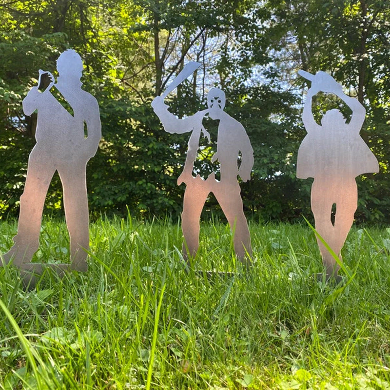 Halloween's Metal Villain Shadow Caster Yard Stake with Spotlight Projection