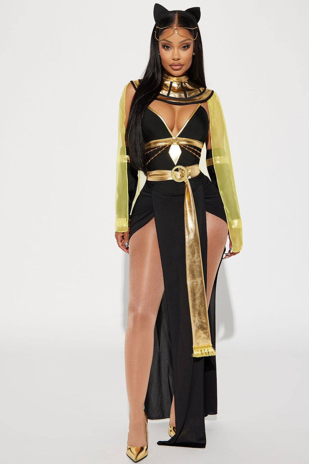 Halloween's Egyptian Queen Costume Set with Cape and Headpiece