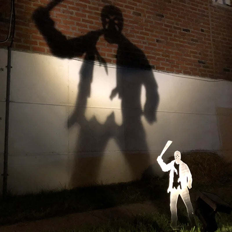 Halloween's Metal Villain Shadow Caster Yard Stake with Spotlight Projection