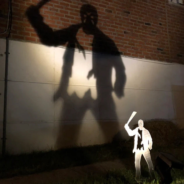 Halloween's Metal Villain Shadow Caster Yard Stake with Spotlight Projection