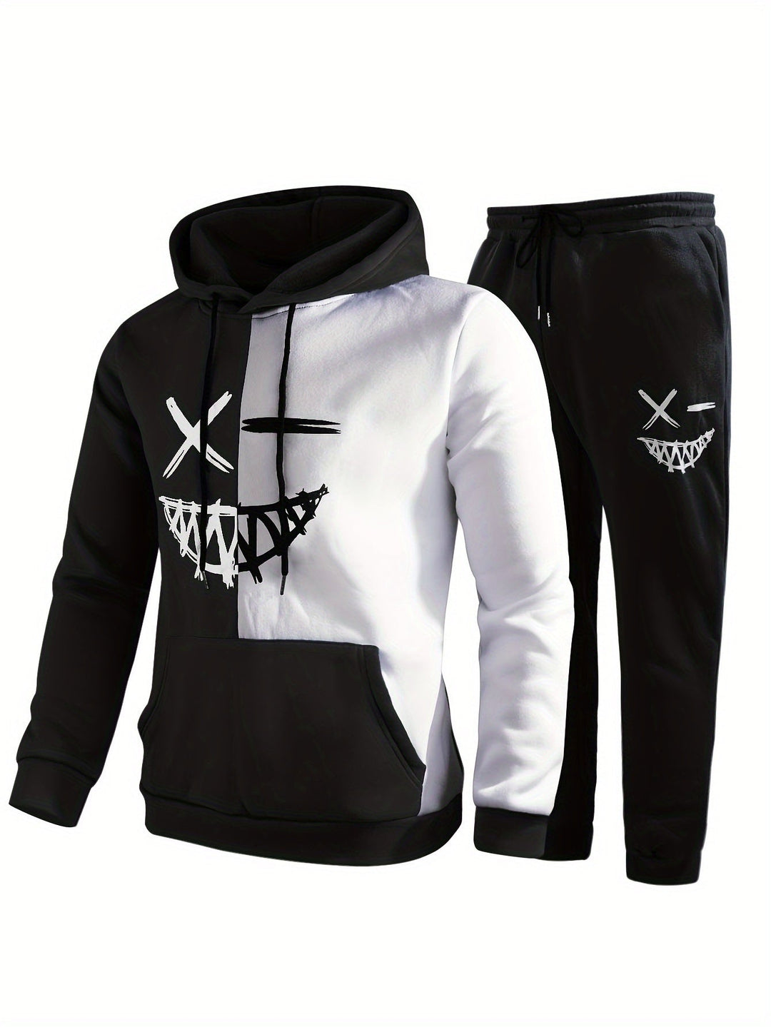 Men's Hooded Sweatshirt and Jogging Pants Set