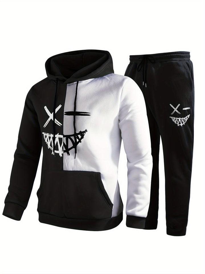 Men's Hooded Sweatshirt and Jogging Pants Set