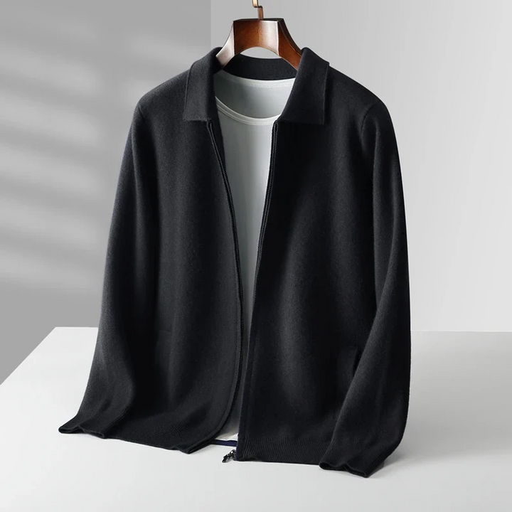 Men's Stylish and Versatile Full-Zip Cardigan