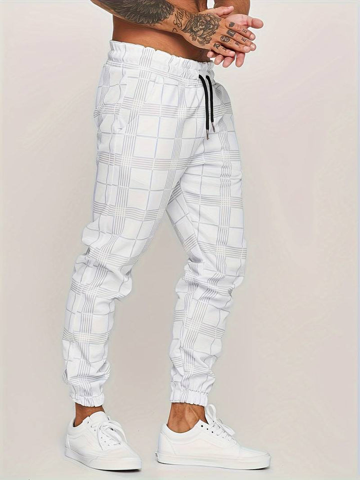 Men's Checkered Slim Fit Joggers