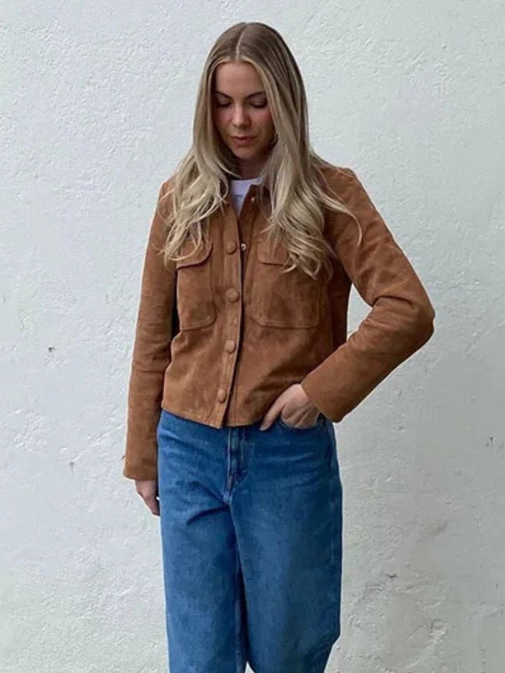Women's Stylish Suede Jacket for Trendy Fashion Looks