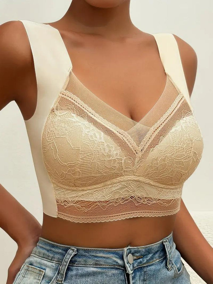 Women's Seamless Push-Up Lace Bralette