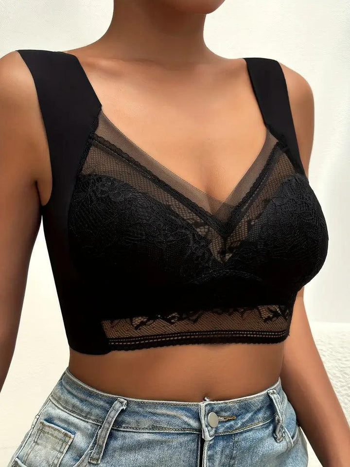 Women's Seamless Push-Up Lace Bralette