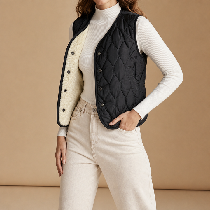 Women's Sherpa Lined Quilted Vest