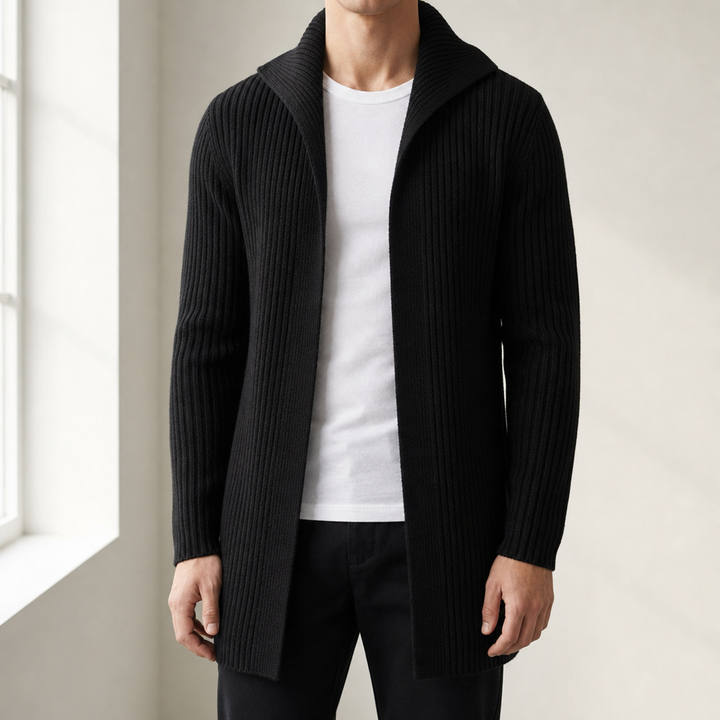 Men's Ribbed Knit Cardigan