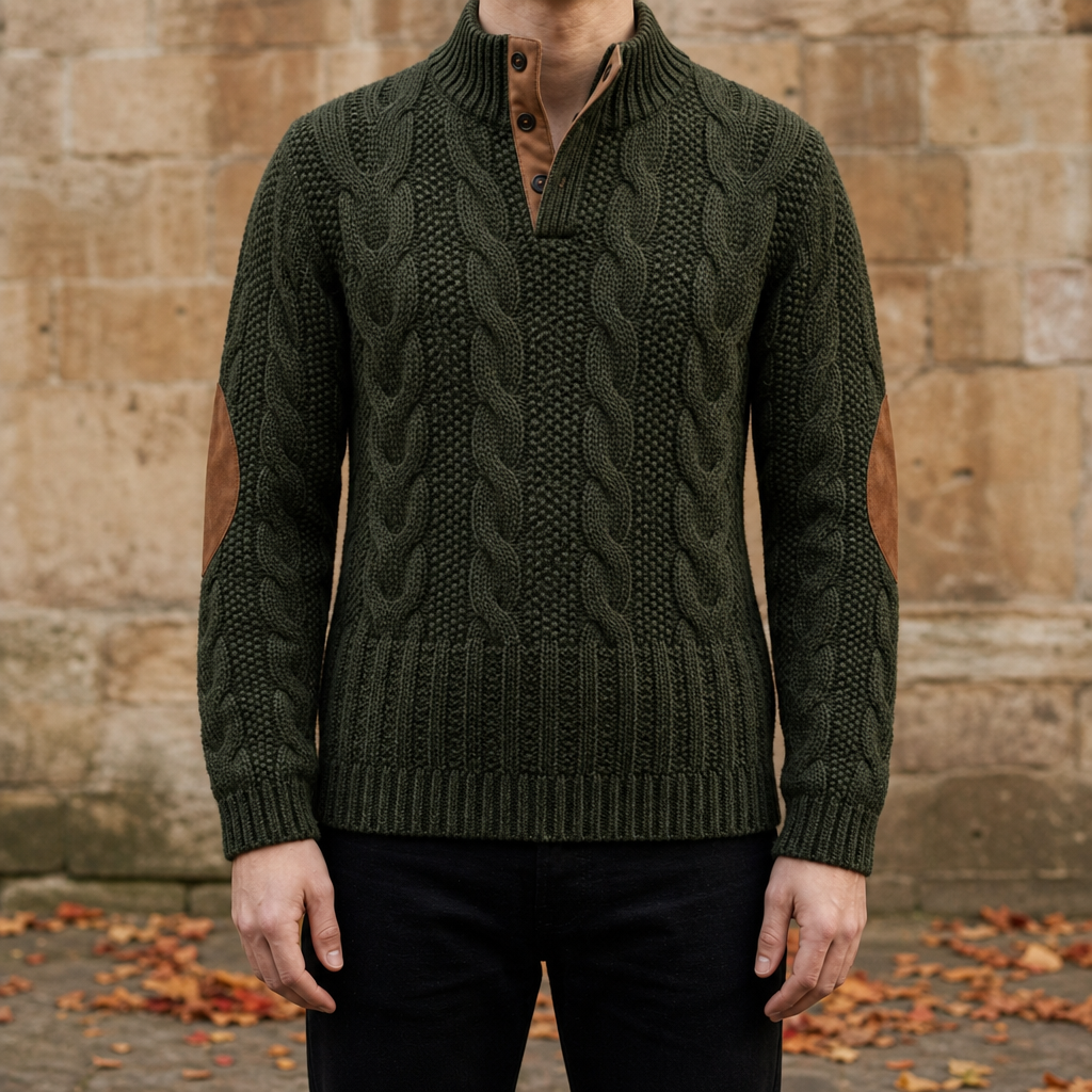 Men's Cable Knit Pullover Sweater
