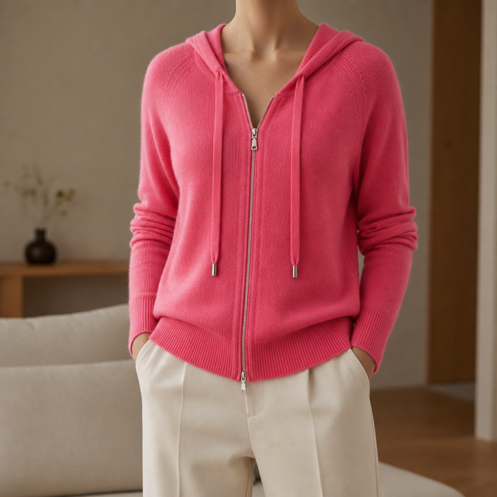 Women's Knit Zip Hoodie Cardigan