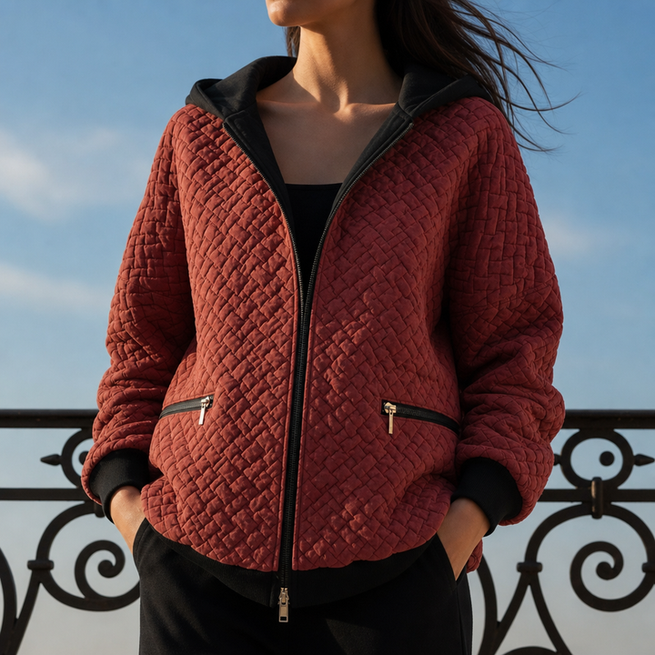 Women's Quilted Basketweave Hoodie