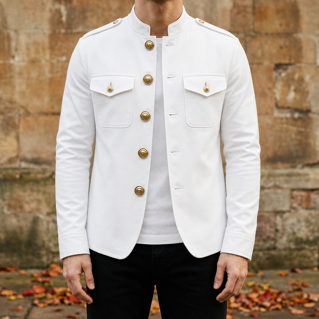 Men's Military Button Jacket