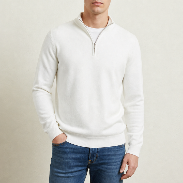 Men's Zip Collar Sweater