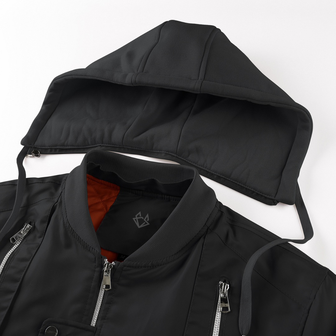 Men's Hooded Bomber Jacket for Stylish Comfort