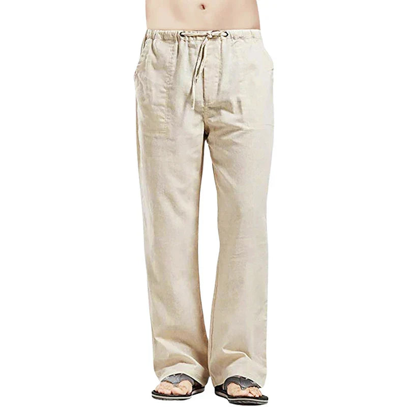 Men's Breathable Linen Pants with Oversized Fit