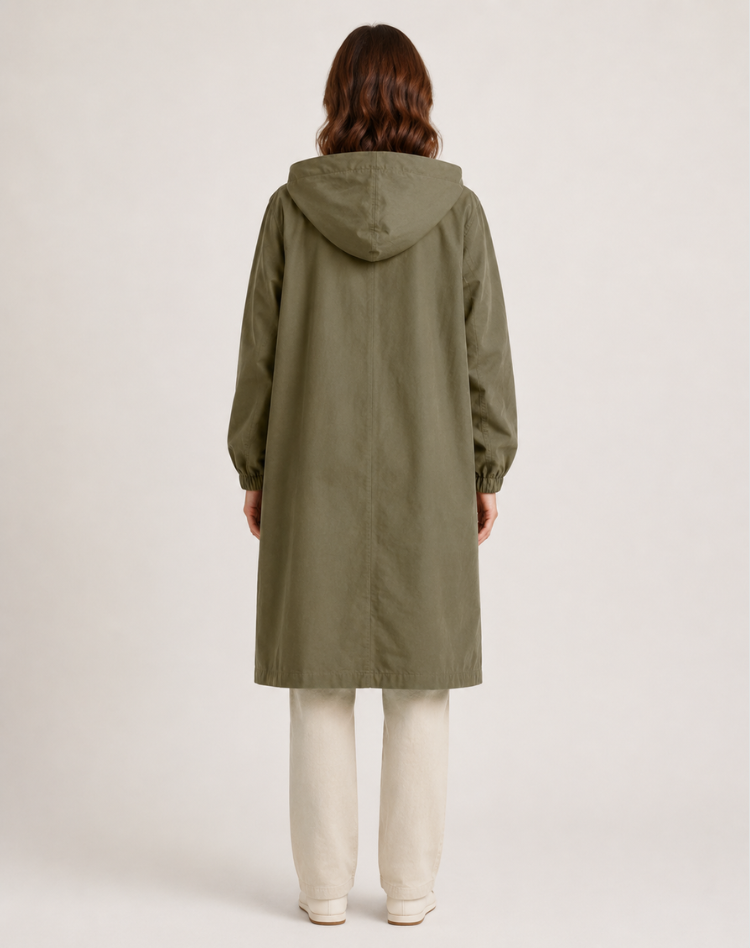 Women's Lightweight Hooded Trench Coat for Everyday Wear