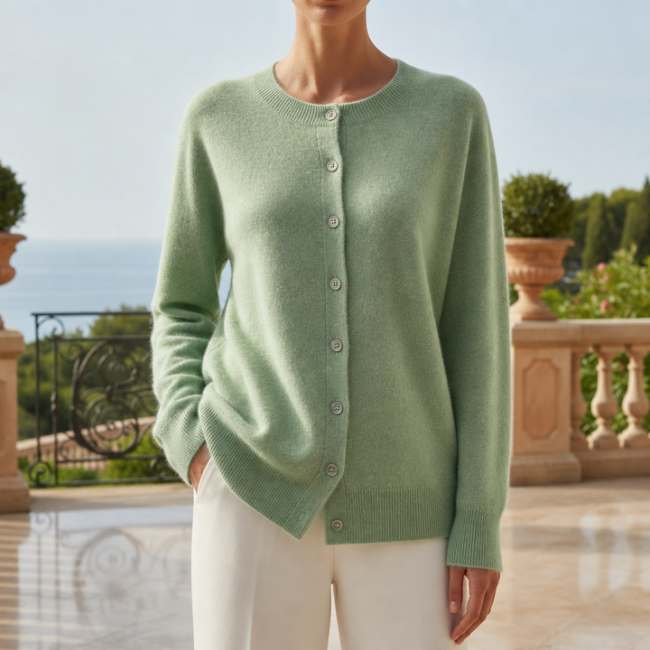 Women's Round Neck Cardigan Sweater