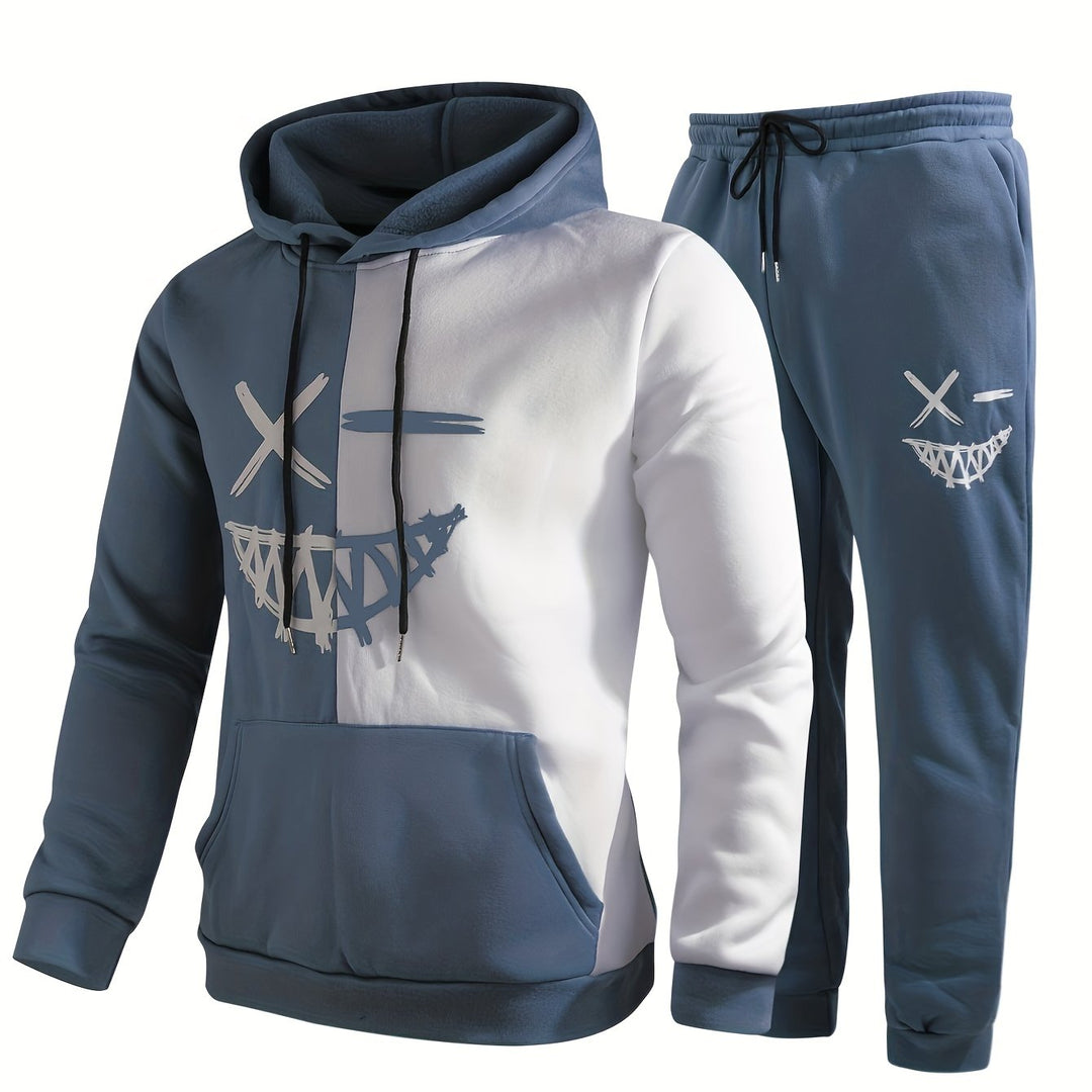 Men's Hooded Sweatshirt and Jogging Pants Set