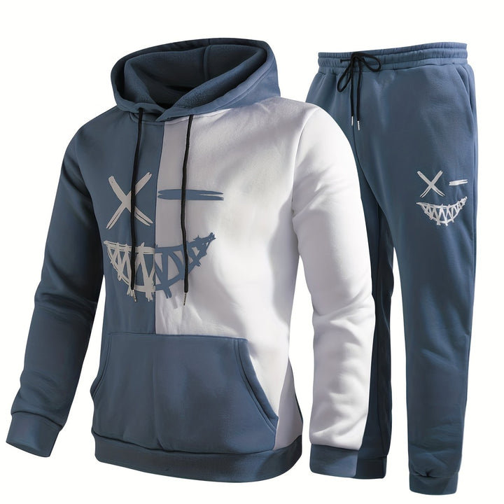 Men's Hooded Sweatshirt and Jogging Pants Set