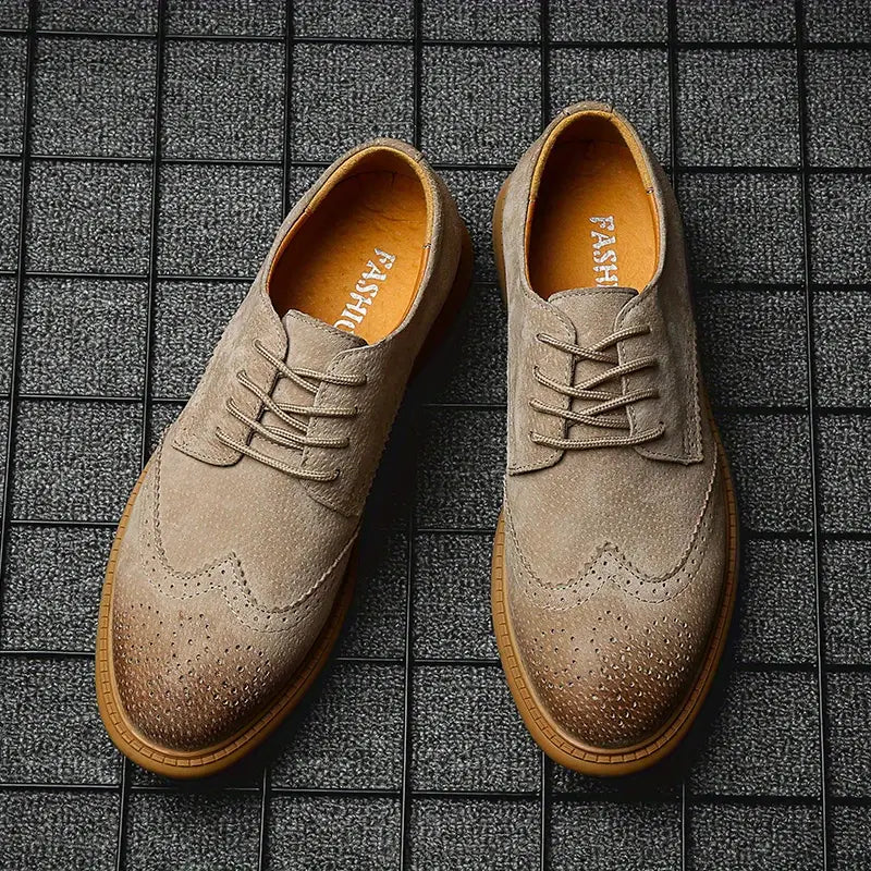 Men's breathable Oxford lace-up shoes for work and casual wear