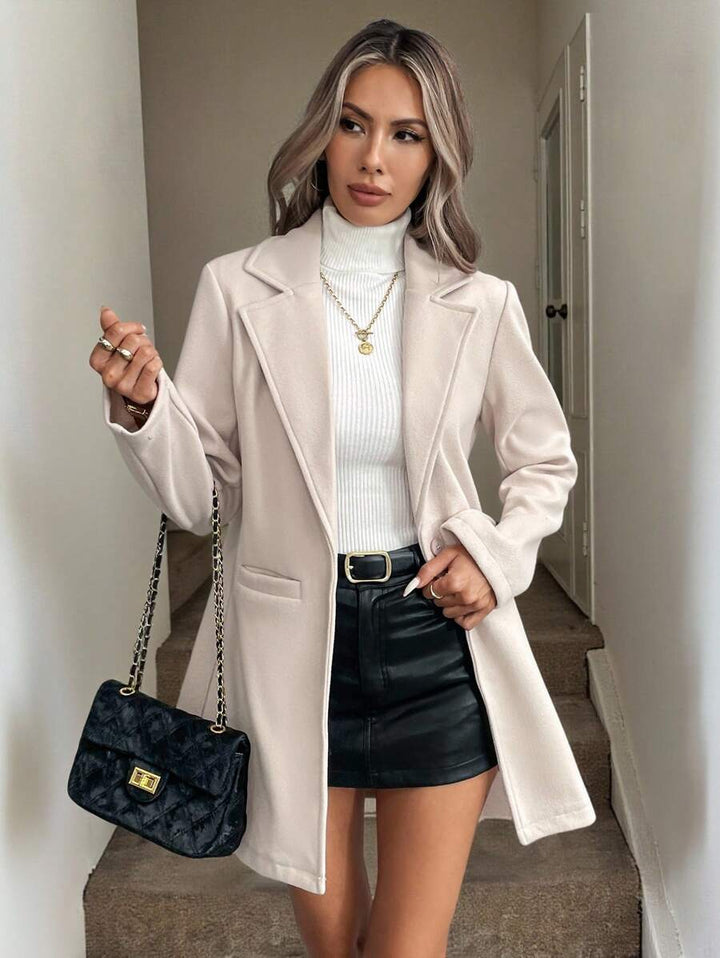 Women's Oversized Lapel Collar Blazer for Professional Wear