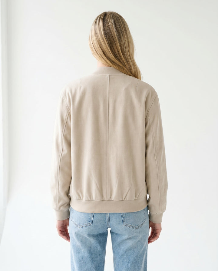 Women's Lightweight Bomber Jacket – Zip Closure for Casual Wear