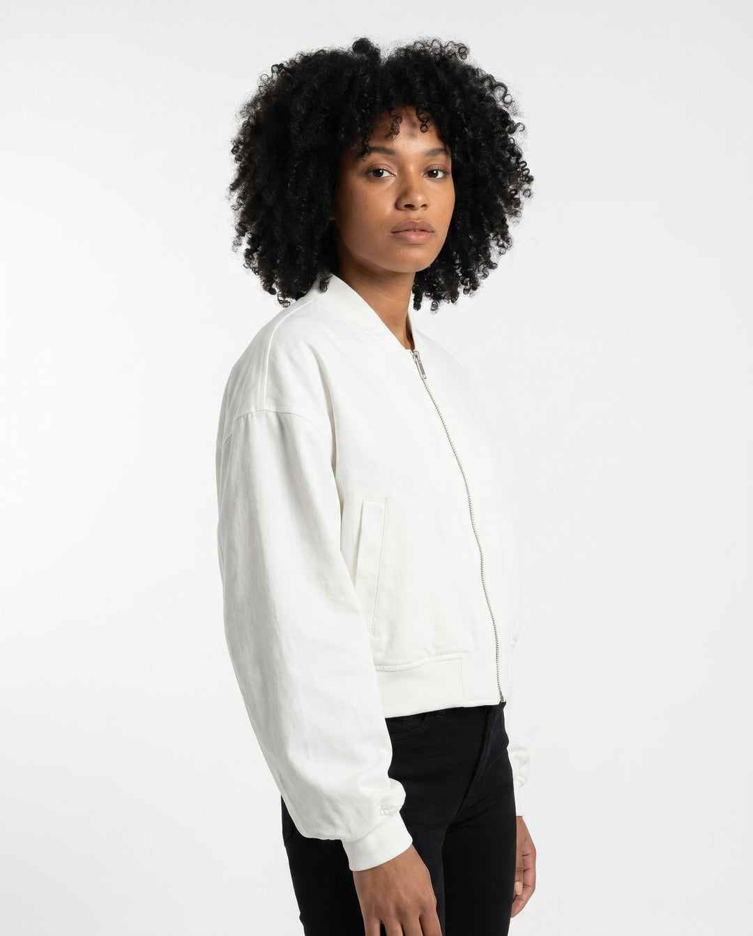 Women's Cropped Casual Bomber Jacket for Everyday Wear