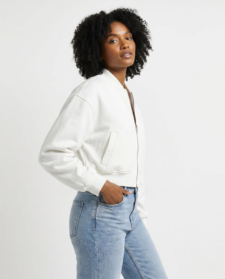 Women's Cropped Casual Bomber Jacket for Everyday Wear