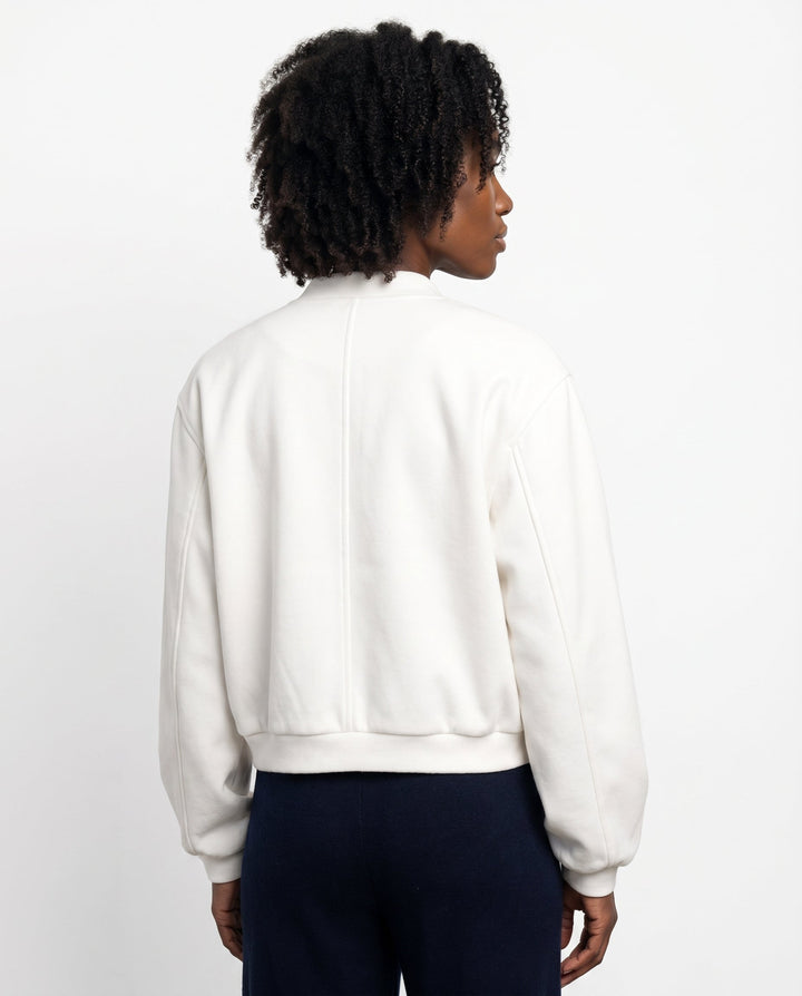 Women's Cropped Casual Bomber Jacket for Everyday Wear